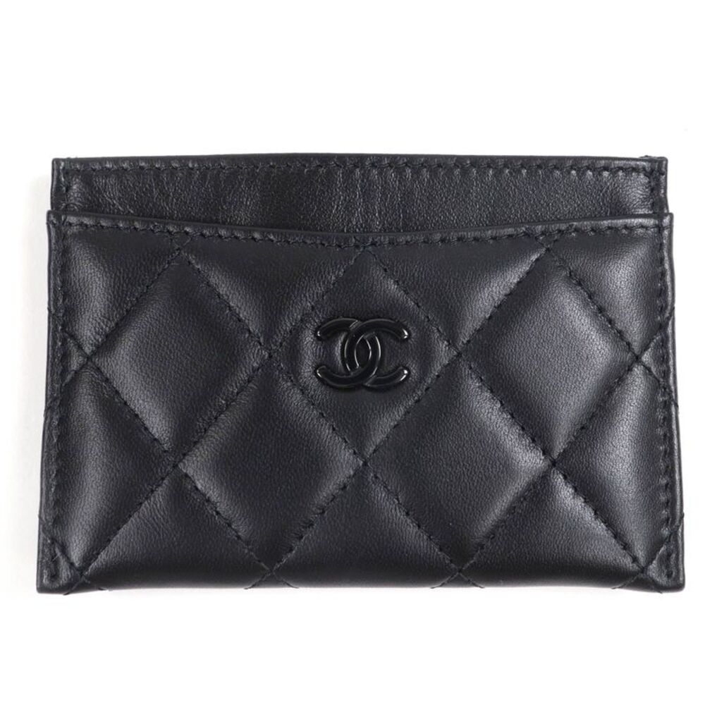 Chanel Card Case Matrasse COCO Mark Lambskin Card Case